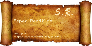 Seper Renáta névjegykártya
